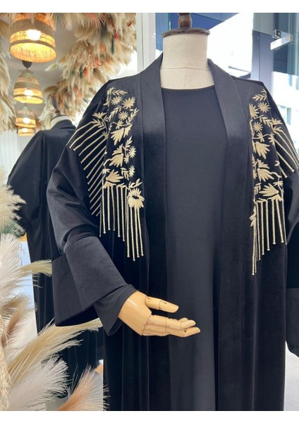 Nakışlı Abaya Standart - Lacivert fiyatları