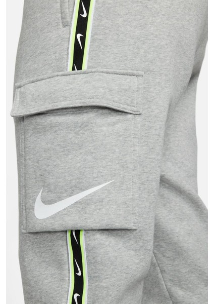 Sportswear Repeat Standart Fit Kesim Şardonlu Kargo Cepli Erkek Eşofman Altı Gri modelleri