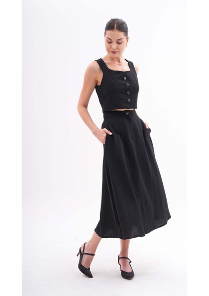 Önü Düğmeli Yelek Etek Takım fiyatları