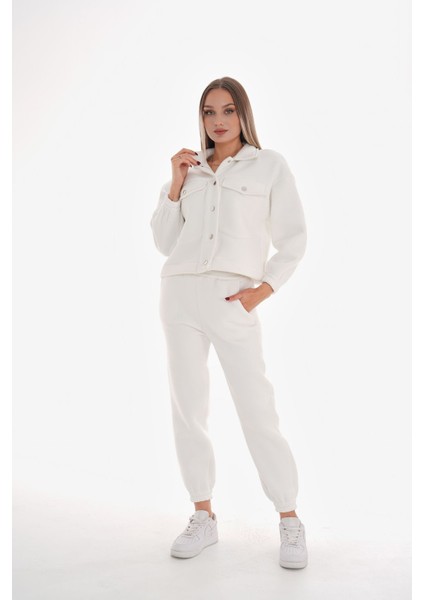 Çıtçıt Düğmeli Eşofman Takımı Şardonlu modelleri