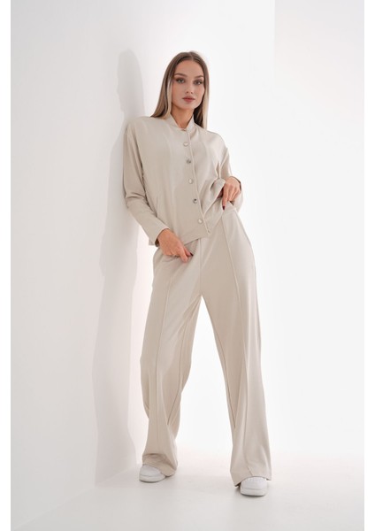 Çıtçıtlı Ceket Pantolon Takım