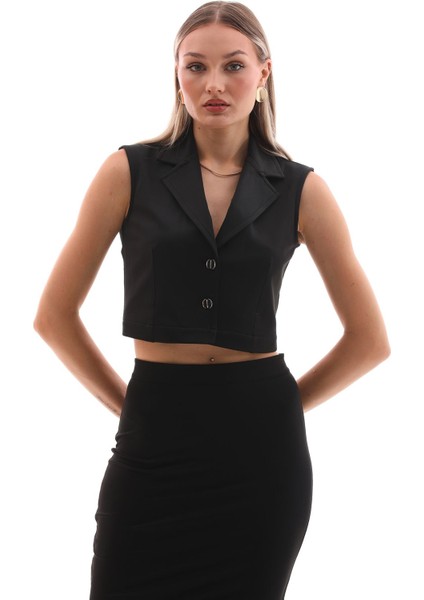 Yakalı Yelek Etek Takım modelleri