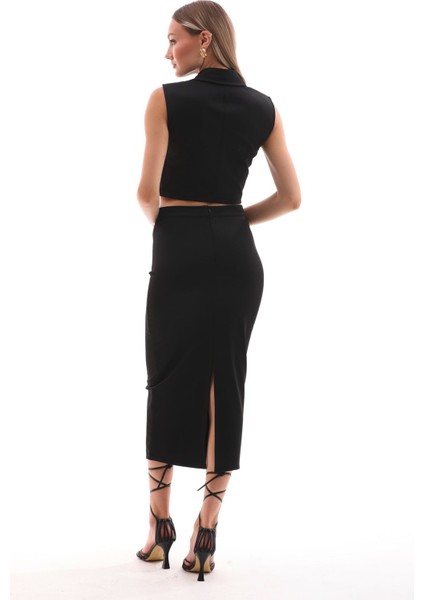 Yakalı Yelek Etek Takım fırsatları