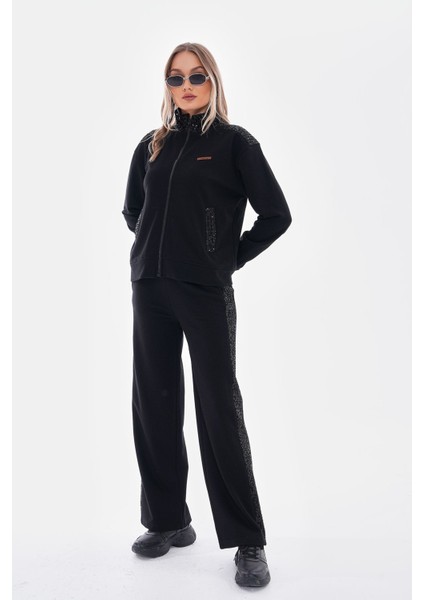 Şardonlu Payet Detaylı Fermuarlı Eşofman Takım fiyatları