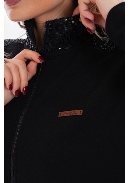 Şardonlu Payet Detaylı Fermuarlı Eşofman Takım fırsatları