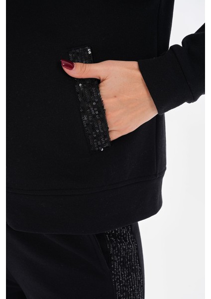 Şardonlu Payet Detaylı Fermuarlı Eşofman Takım indirimleri