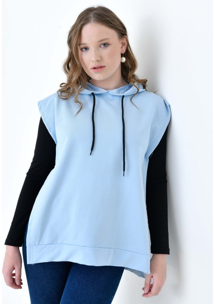 Mırach Curve Yanları Açık Büyük Beden Oversize Sweatshirt Süveter Modeli Sıfır Kol Tasarım modelleri