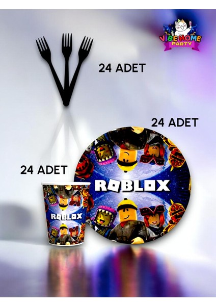 24 Kişilik Roblox Temalı Süper Eko Seti - Doğum Günü Parti ve Eğlenceli Etkinlikler fiyatları