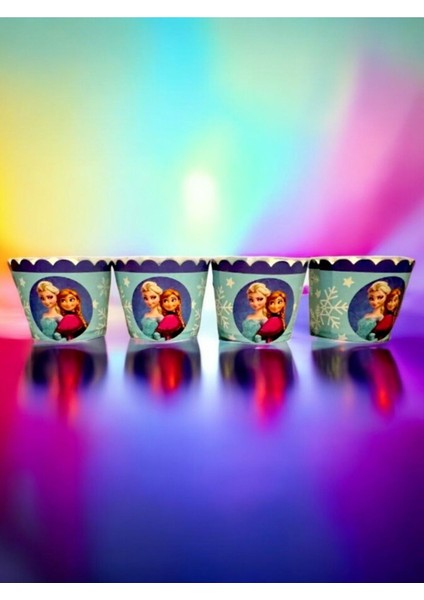 25 Adet Frozen Temalı Kek Kapsülleri - Doğum Günü Parti ve Eğlenceli Etkinlikler Için