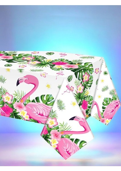 Flamingo Temalı Masa Örtüsü - Doğum Günü Parti ve Eğlenceli Etkinlikler Için