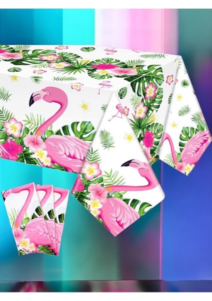 Flamingo Temalı Masa Örtüsü - Doğum Günü Parti ve Eğlenceli Etkinlikler Için fiyatları