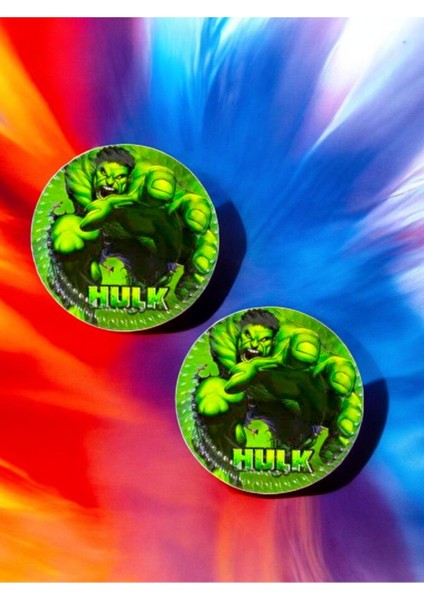 8 Adet Hulk Temalı Tabak - Doğum Günü Parti ve Eğlenceli Etkinlikler I?çin