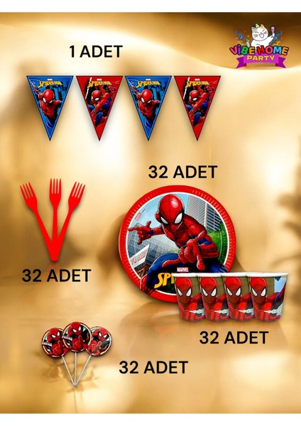 32 Kişilik Spiderman Temalı Eko Set - Doğum Günü Parti ve Eğlenceli Etkinlikler fiyatları