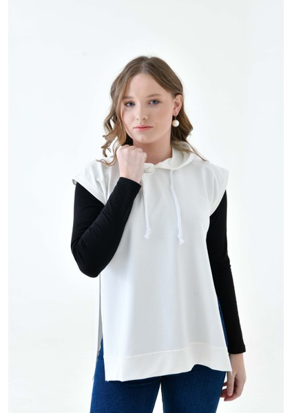 Mırach Curve Yanları Açık Büyük Beden Oversize Sweatshirt Süveter Modeli Sıfır Kol Tasarım modelleri