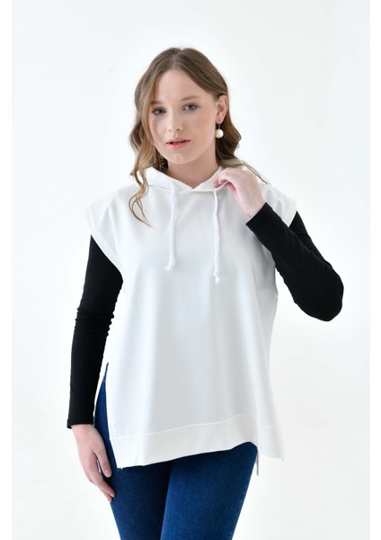 Mırach Curve Yanları Açık Büyük Beden Oversize Sweatshirt Süveter Modeli Sıfır Kol Tasarım indirimleri