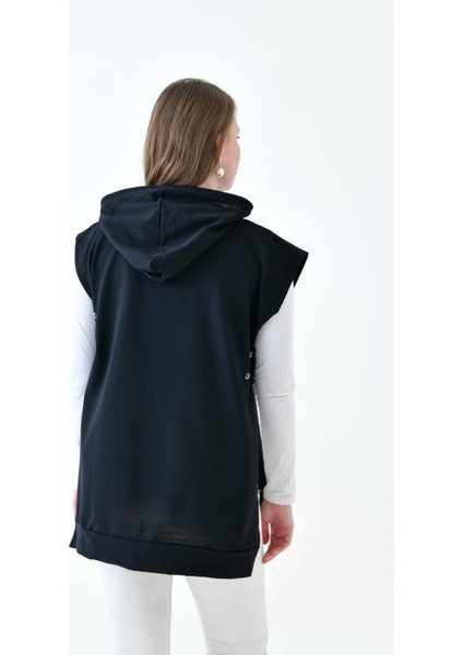 Mırach Curve Yanları Açık Büyük Beden Oversize Sweatshirt Süveter Modeli Sıfır Kol Tasarım