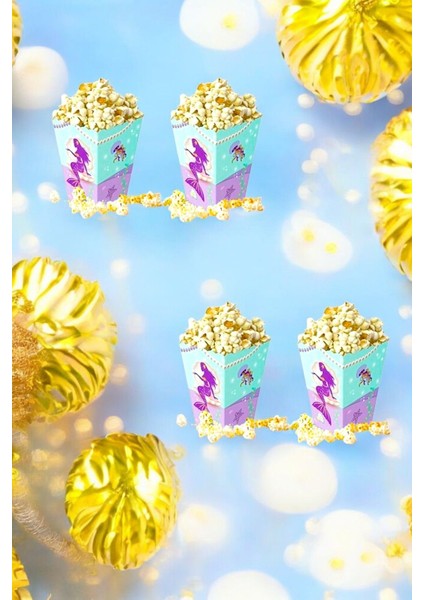 8 Adet Deniz Kızı Temalı Mısır Kutusu - Doğum Günü Parti ve Eğlenceli Etkinlikler Için fiyatları