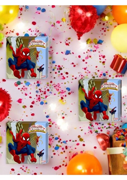 16 Adet Spider-Man Temalı Peçete - Doğum Günü Parti ve Eğlenceli Etkinlikler Için fiyatları