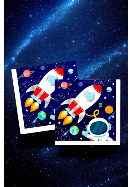 16 Adet Uzay Temalı Peçete - Doğum Günü Parti ve Eğlenceli Etkinlikler Için fiyatları