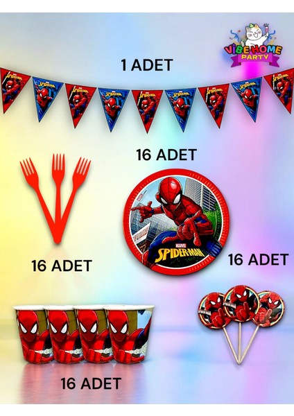 16 Kişilik Spiderman Temalı Eko Set - Doğum Günü Parti ve Eğlenceli Etkinlikler fiyatları