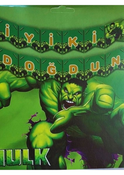 Hulk Temalı Iyi Ki Doğdun Banner - Doğum Günü Parti ve Eğlenceli Etkinlikler Için