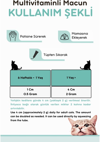 Yetişkin Kedi Sağlık Seti (Multivitamin Paste, Fish Oil, B+ Complex)