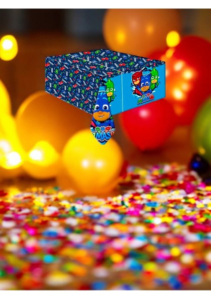 Pijamaskeliler Temalı Masa Örtüsü - Doğum Günü Parti ve Eğlenceli Etkinlikler Için