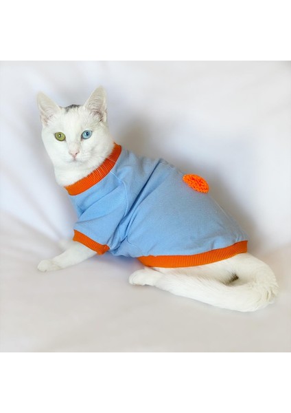 Ponçik Oval Yaka Tişört Kedi Kıyafeti Kedi Elbisesi fırsatları