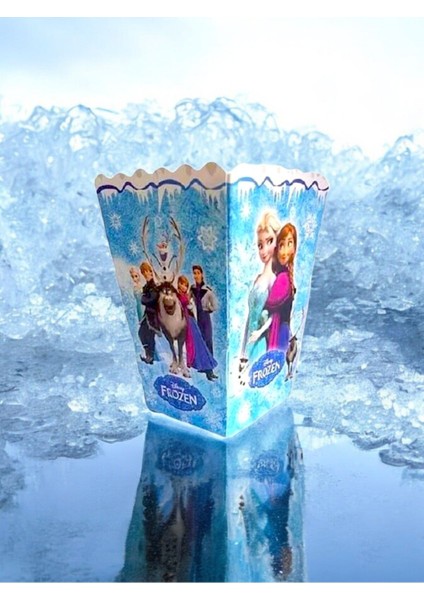 8 Adet Frozen Temalı Mısır Kutusu - Doğum Günü Parti ve Eğlenceli Etkinlikler Için