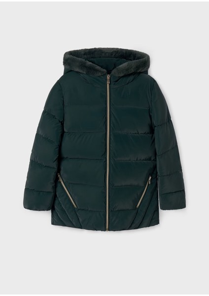 Kız Çocuk Şişme Mont 10-16 Yaş Yeşil