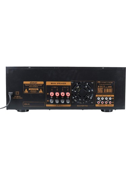MV-1232 2*80W Usb/sd Bt Uk-Balans 4 Mik Giriş-4 Hop Çıkışlı Stereo Trafosuz Mıxer Küp Anfi