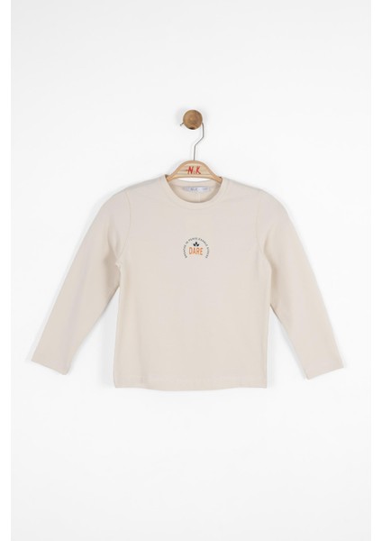 Kız Çocuk Lotus Sweatshirt 8-14 Yaş Krem