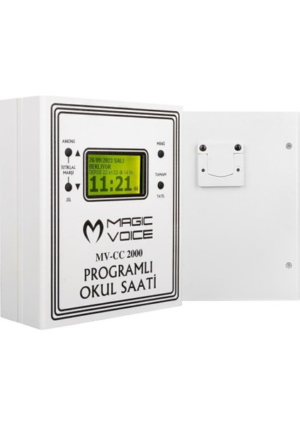 MV-CC2000 USB -20 Adet Mp3 Formatında Zil İstiklal Marşlı Okul Zil Saati