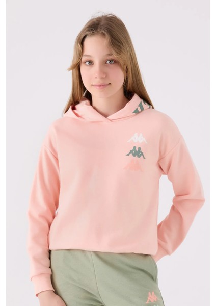 Kız Çocuk Kapüşonlu Sweatshirt 5-16 Yaş Pembe