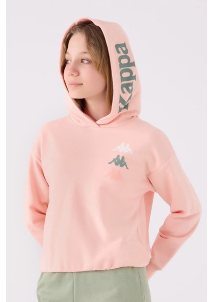 Kız Çocuk Kapüşonlu Sweatshirt 5-16 Yaş Pembe