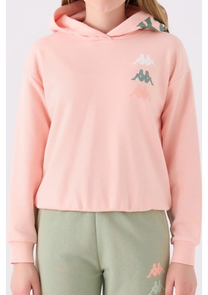 Kız Çocuk Kapüşonlu Sweatshirt 5-16 Yaş Pembe