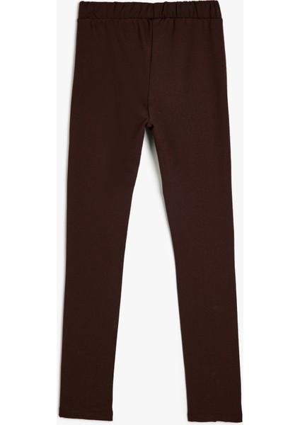 Beli Lastikli Viskon Karışımlı Nervür Detaylı Tayt fiyatları