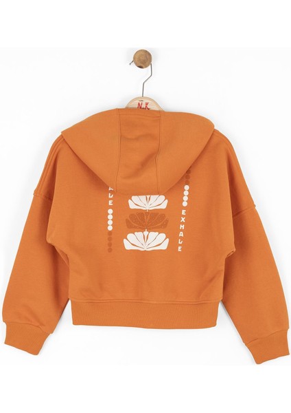 Kız Çocuk Lotus Sweatshirt Hırka 8-14 Yaş Oranj