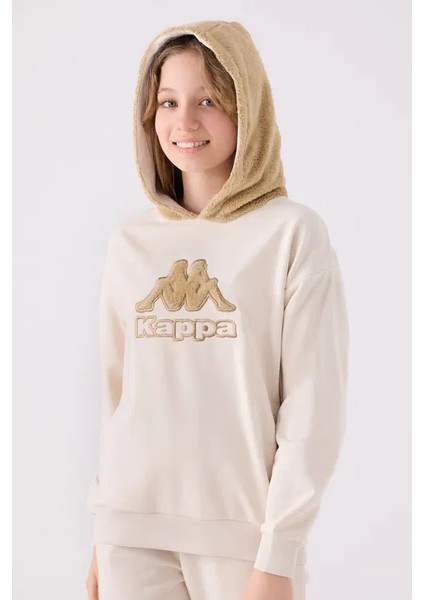Kız Çocuk Sweatshirt 6-16 Yaş Bej