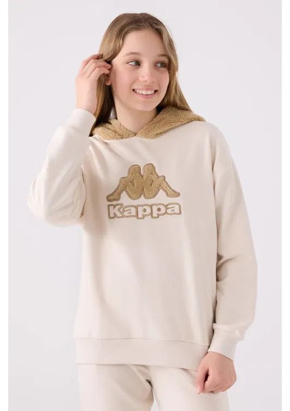 Kız Çocuk Sweatshirt 6-16 Yaş Bej