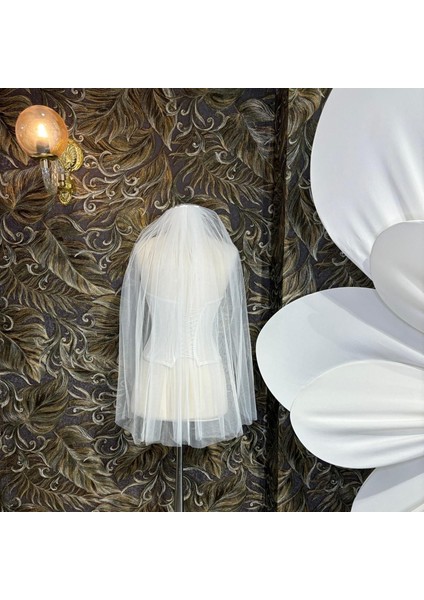 Kısa Düz Duvak 75 cm