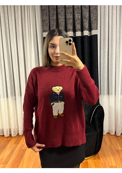 Ayıcık Desenli Şardonlu Bodro Kazak