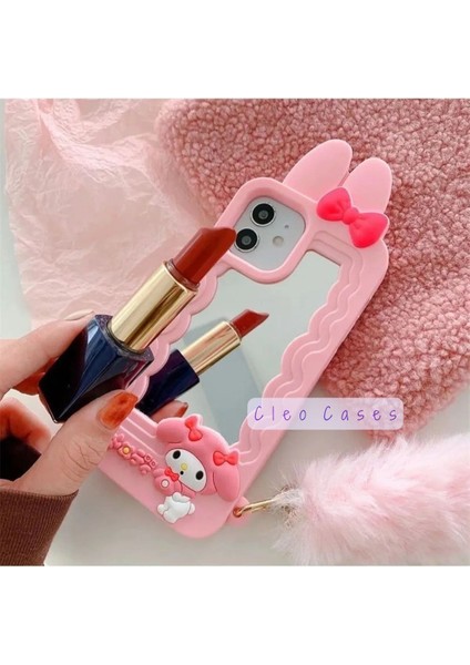 iPhon Ayfon 13 Pro Uyumlu My Melody Detaylı Anime Figürlü Yumuşacık Hamur Kılıf