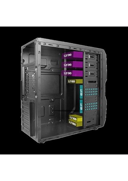 TA-K61 Mid Tower, 750W 80+ Siyah, Atx Kurumsal Kasa fiyatları