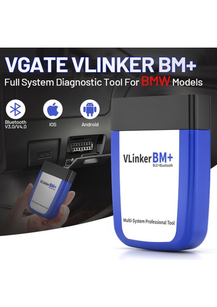 Bmw Uyumlu Arıza Tespit Cihazı Vlinker Bm+ V2.2 Bt4.0 Bimmercode Ios Android Windows