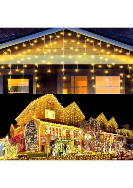 YPS-120 192 Ledli 2x1 M 60/80/100CM 24'lü Saçak/fişli Ip/44 Gün Işığı