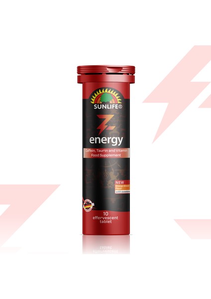 Z-Energy - Kafein, Taurin ve Vitamin Gıda Takviyesi