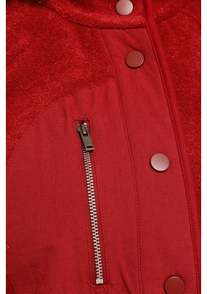 Boukle Jacket Bordo Kadın Mont