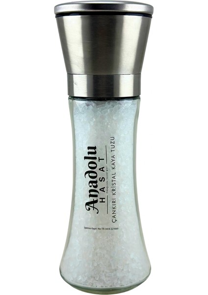 Metal Başlıklı Seramik Çankırı Tuz Değirmen Öğütücü 200 Gr