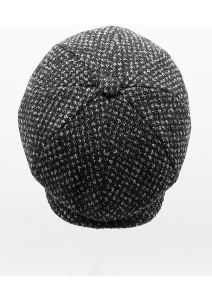 Erkek Kontrast Desenli Yünlü Kışlık Ingiliz Kasket indirimleri